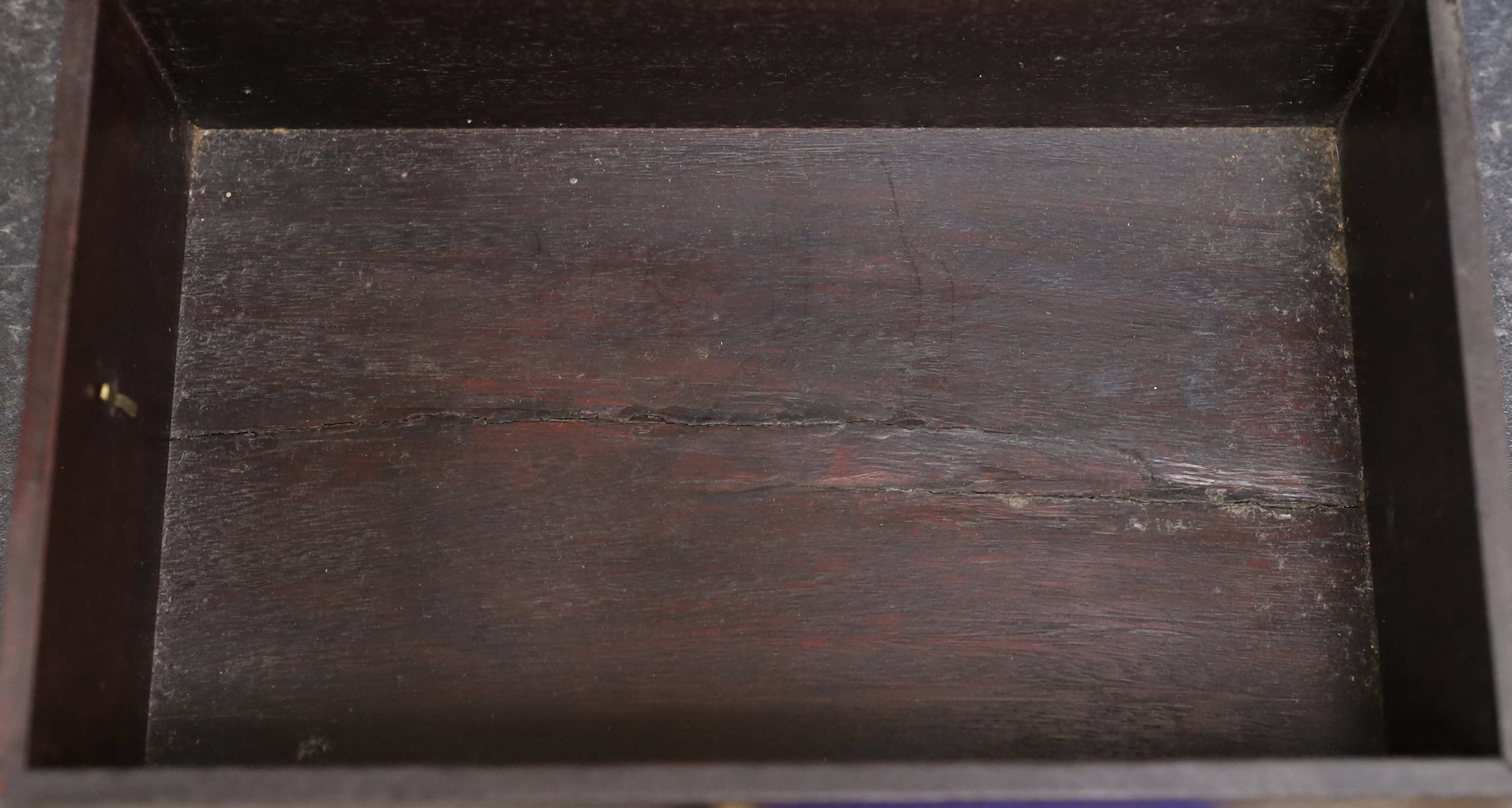 A Chinese brass mounted huanghuali and hardwood seal cabinet, Qing dynasty